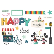 Simple Stories Simple Page Pieces - Say Cheese Happiest Place (16 pieces)